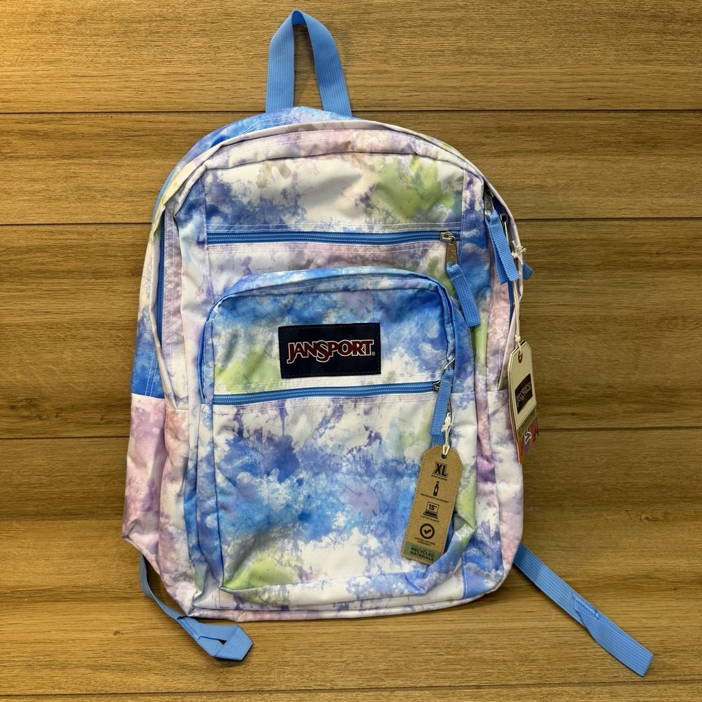 Jansport BIG STUDENT Laptop / Tablet Backpack - 34L XL - Mystical Swirl Blue